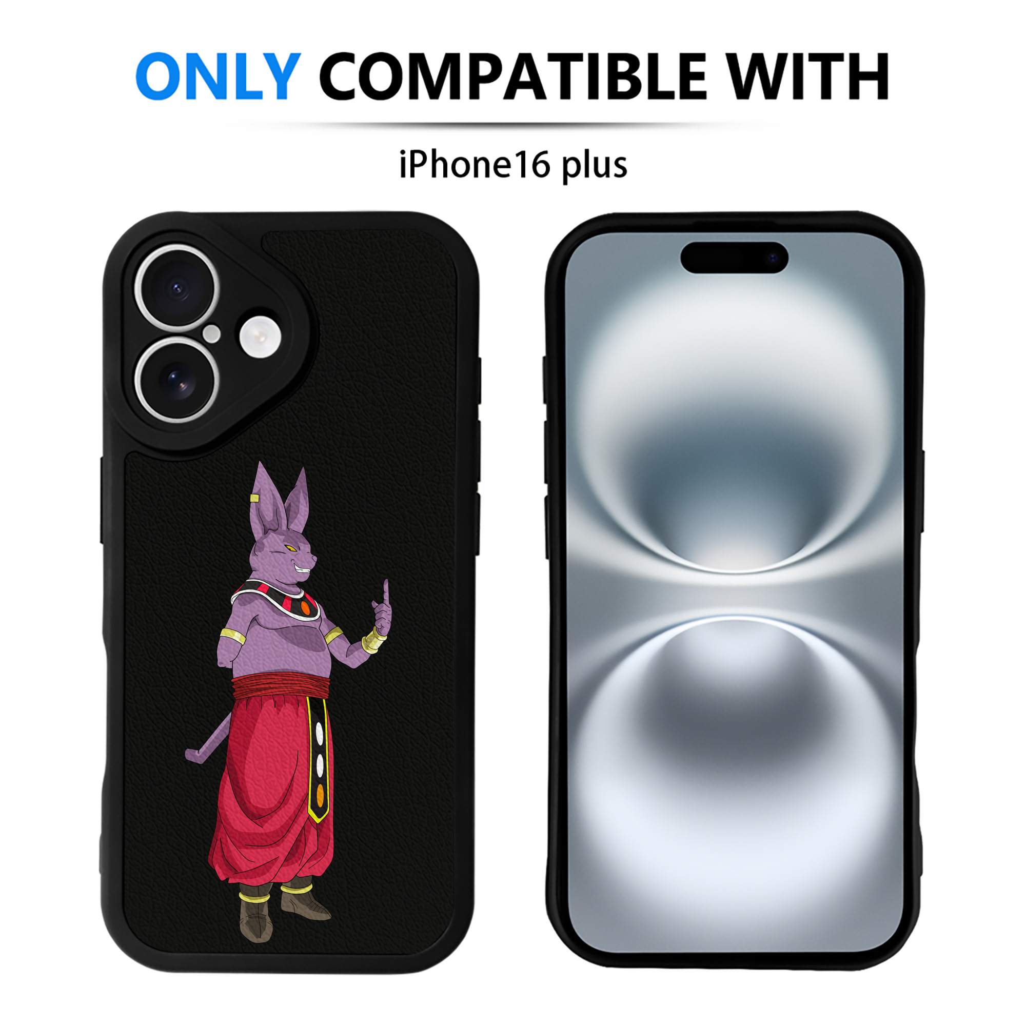 （画像用） ドラゴンボール シャンパ DRAGON BALL Champa 【iPhone 16シリーズ対応】シリコンスマホケース（レザー調） 材質：シリコン